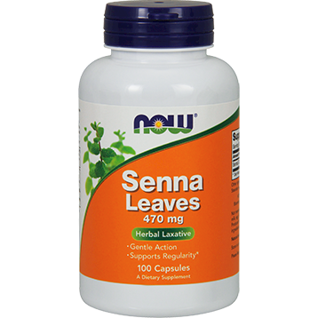 Senna Leaves 470 mg 100 caps by NOW