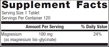 Mag Glycinate 120 Tablets by Metagenics