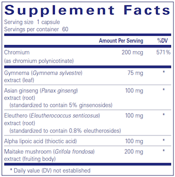 Glucose Support Formula 120 vegcaps by Pure Encapsulations