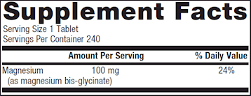 Mag Glycinate 240 Tablets by Metagenics