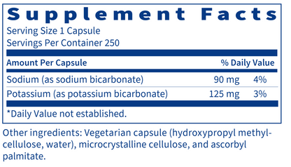 Bi-Carb Formula 250 vcaps  by Klaire Labs