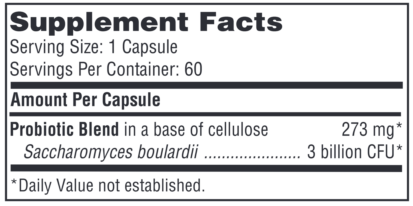 Saccharomyces Boulardii 60 caps by Klaire Labs