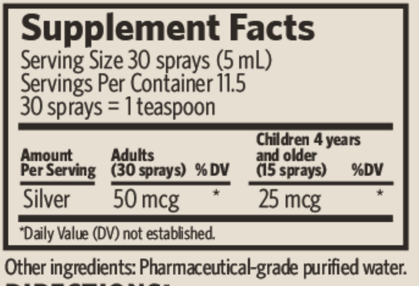 Silver Hydrosol Vertical Sp 10 ppm by Sovereign Silver