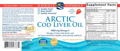 Arctic Cod Liver Oil Strawberry 8 fl oz