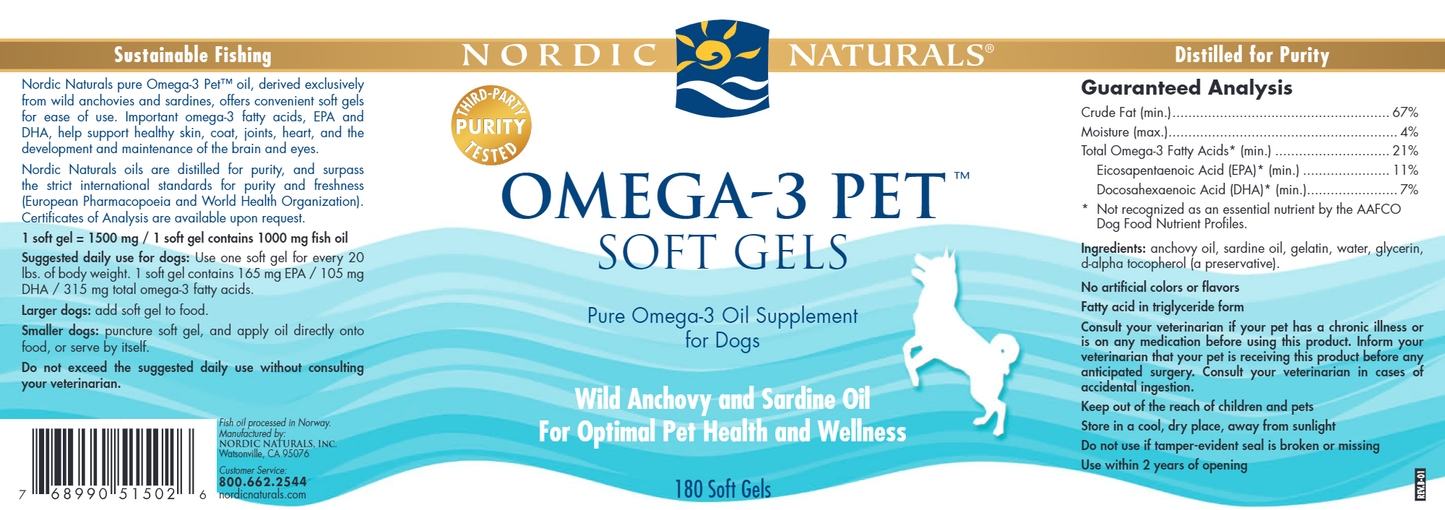 Omega-3 Pet 180 softgels