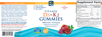 Vitamin D3 + K2 60 Gummies