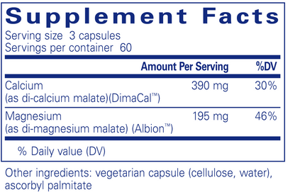 Cal/Mag (malate) 2:1 180 vcaps by Pure Encapsulations