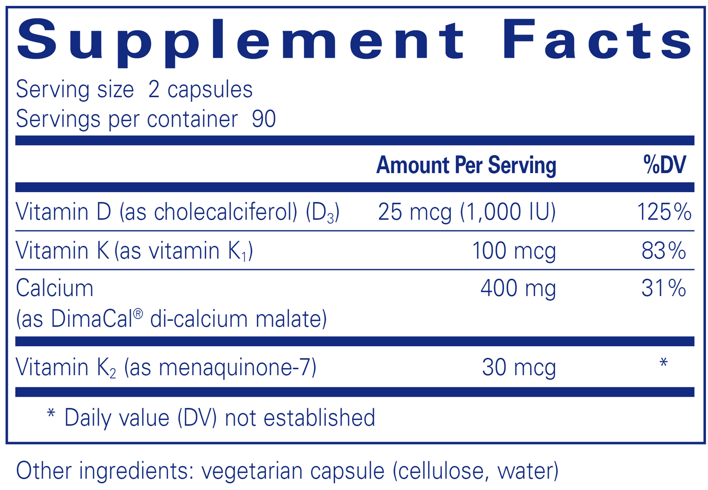 Calcium K/D 180 caps by Pure Encapsulations