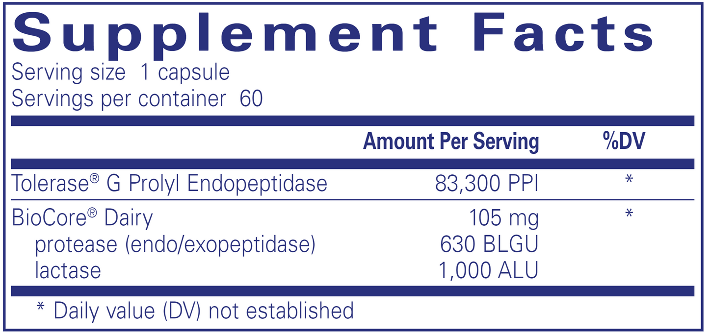 Gluten/Dairy Digest 60 vcaps by Pure Encapsulations