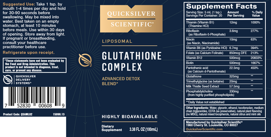 Glutathione Complex 3.38 fl oz By Quicksilver Scientific