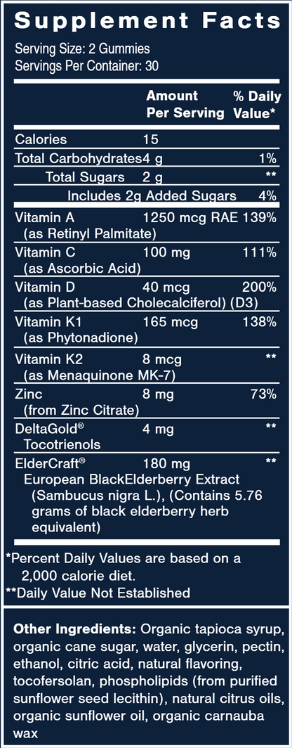 Daily Immune Gummies 60 ct By Quicksilver Scientific