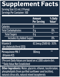 Nanoemulsified Vitamin D3-K2 1.7 fl oz by Quicksilver Scientific