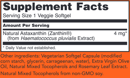 Astaxanthin 4 mg 60 veggie softgels by NOW