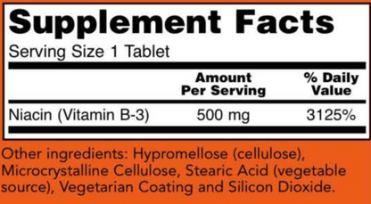 Niacin 500 mg 250 tabs by NOW