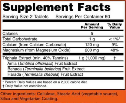 Triphala 500 mg 120 tabs by NOW