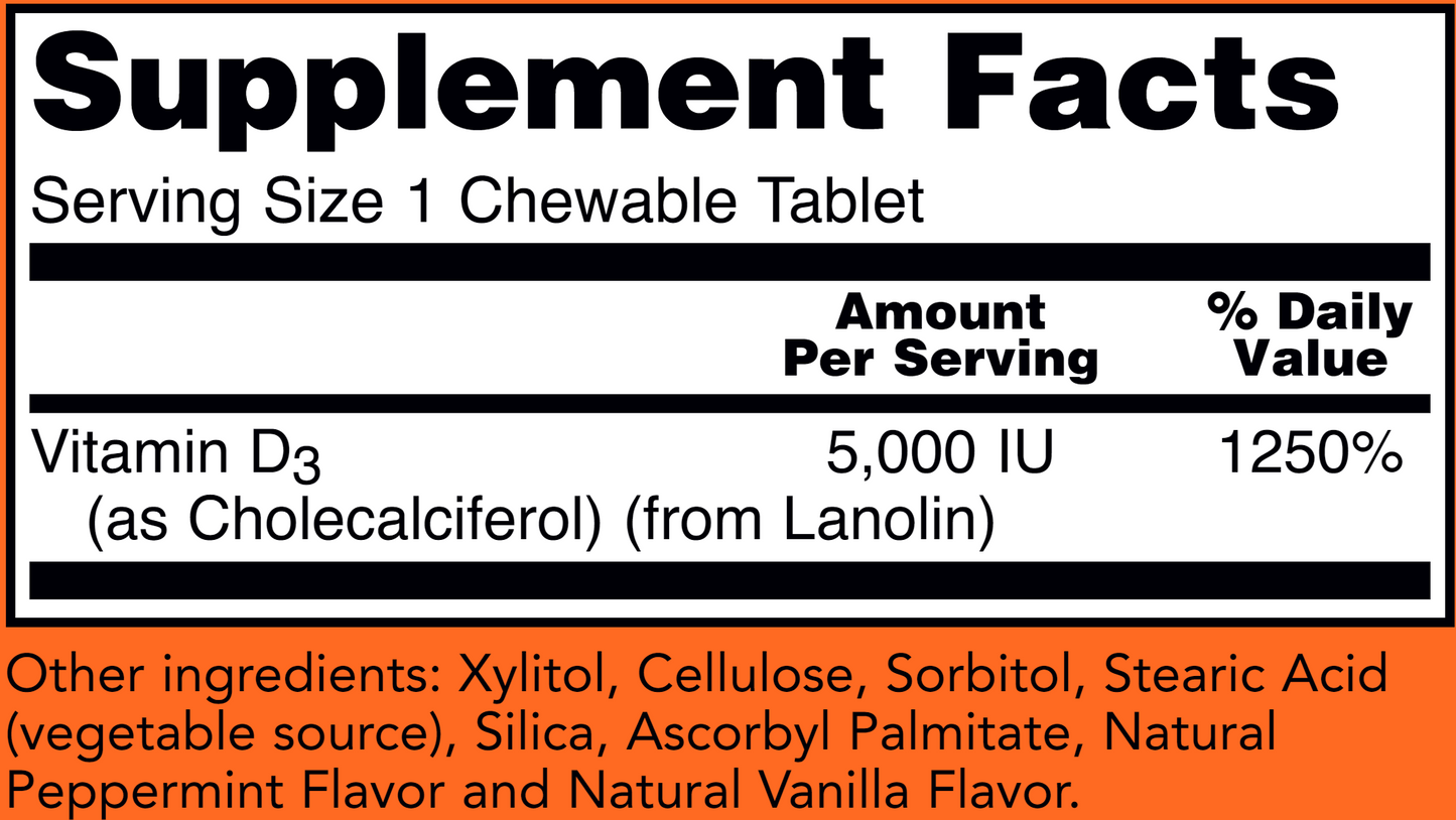 Vitamin-D3 10,000 IU 120 tabs by NOW