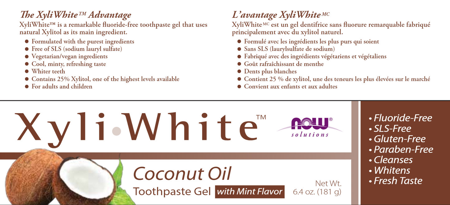 XyliWhite Coconut Oil Toothpaste 6.4 oz by NOW