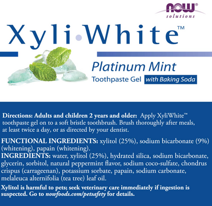 XyliWhite Toothpaste Platinum Mnt 6.4 oz by NOW