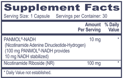 Pro NADH with NR 30 vegcaps by Professional Health Products®