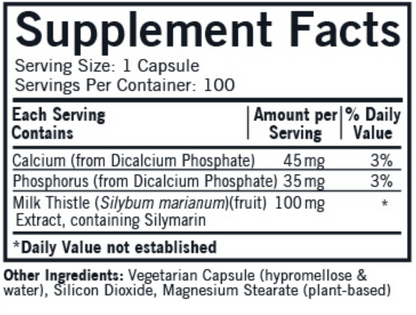 Milk Thistle 100 caps by Kirkman Labs