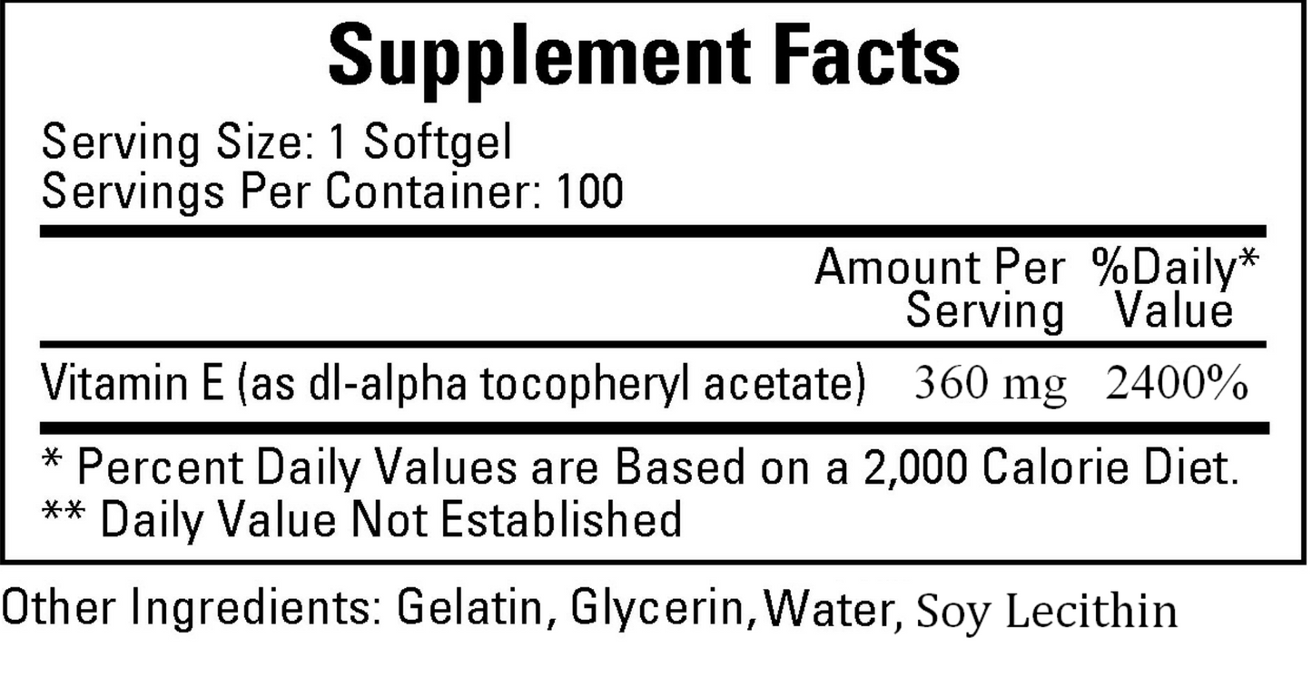 E-400 400 IU 100 softgels by Ecological Formulas