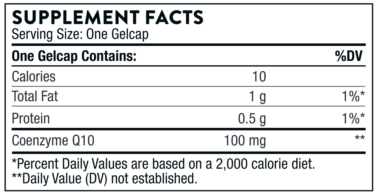 CoQ10 100 mg 60 gelcaps by Thorne