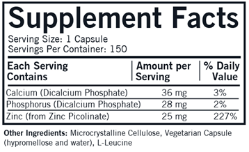 Zinc Picolinate 25mg 150 caps by Kirkman