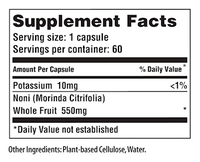 Noni 60 caps by American Nutraceuticals by American Nutriceuticals