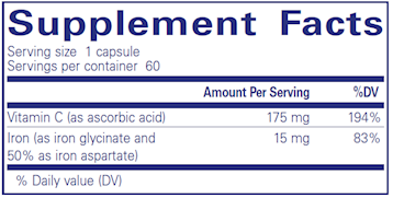 Iron-C 60 vcaps by Pure Encapsulations