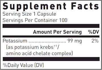 Potassium Chelated 99 mg 100 caps