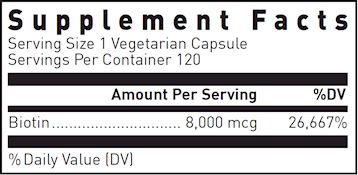 Biotin 8 mg 120 vegcaps