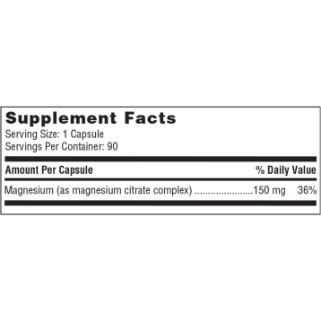 Magnesium Citrate 90 capsules by Klaire Labs