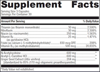 Ceralin Forte by Metagenics - Supplement Facts / product label