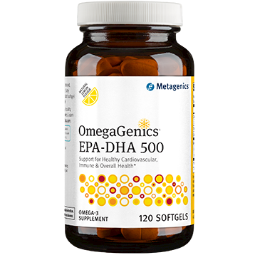 OmegaGenics® EPA-DHA 500 Lemon 120 SG by Metagenics