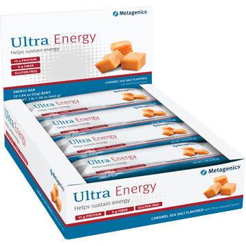 Ultra Energy Bar Caramel Sea Salt (12 bars/box) by Metagenics