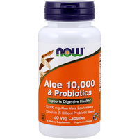 Aloe 10,000 & Probiotics 60 vegcaps NOW