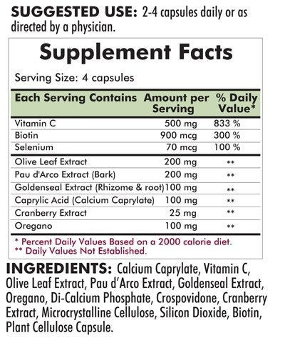 Yeast-Aid - 200 Hypoallergenic caps by Kirkman Labs